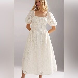 En Saison Cavaretta Midi Dress In Off White  Size M